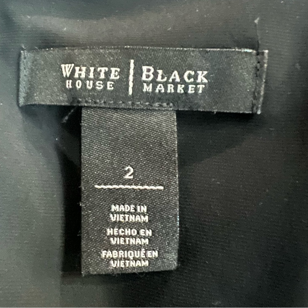 White House Black Market Mock Neck Black Instantly Slimming Dress Size 2 - Picture 8 of 10